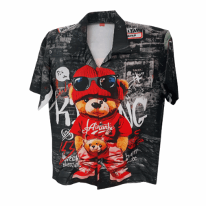 เสื้อเชิ้ตลายตุ๊กตาหมี