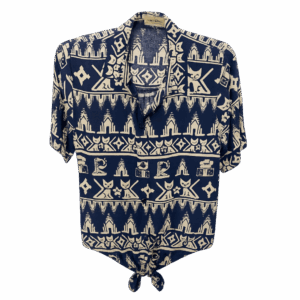 เสื้อเชิ้ตลายไทย สีกรม